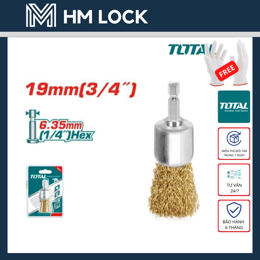 Chỗi cước cán vàng total 19, 25, 30mm - hàng chính hãng - tac301961