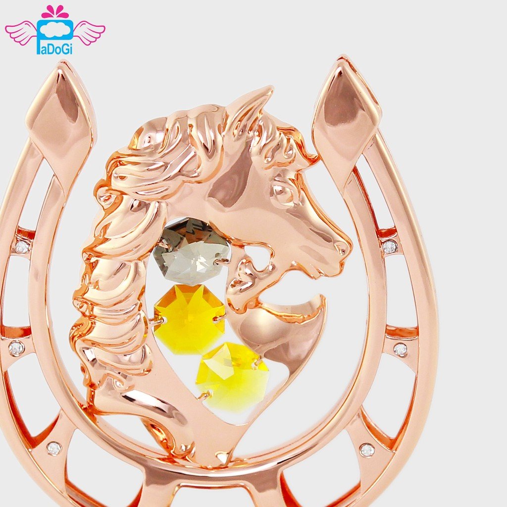 [HCM]Móng Ngựa Mạ Vàng Đính Pha Lê Swarovski