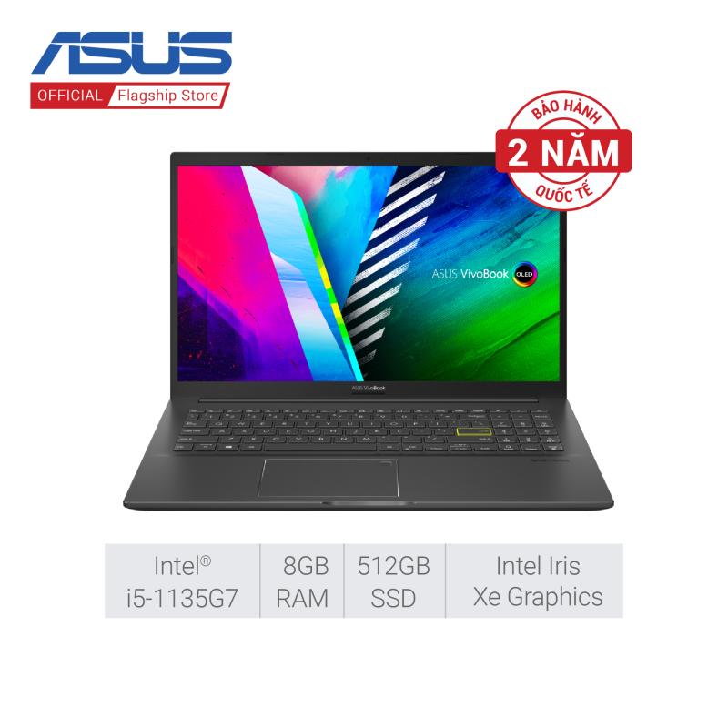 Laptop Asus VivoBook A515EA-L12033T (Core i5-1135G7/8GB RAM/512 SSD/15.6-inch OLED FHD/WIN10)