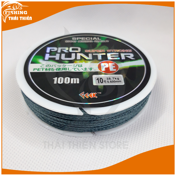 [HCM]Dây Câu Cá Siêu Bền Dây Braid PE Pro Hunter cuộn 100m