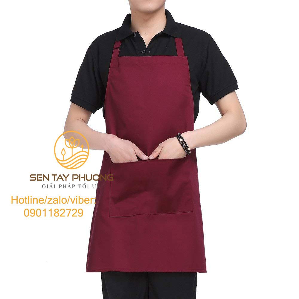 Tạp Dề Đỏ Đô Đồng Phục Hàng Đẹp Gía Gốc