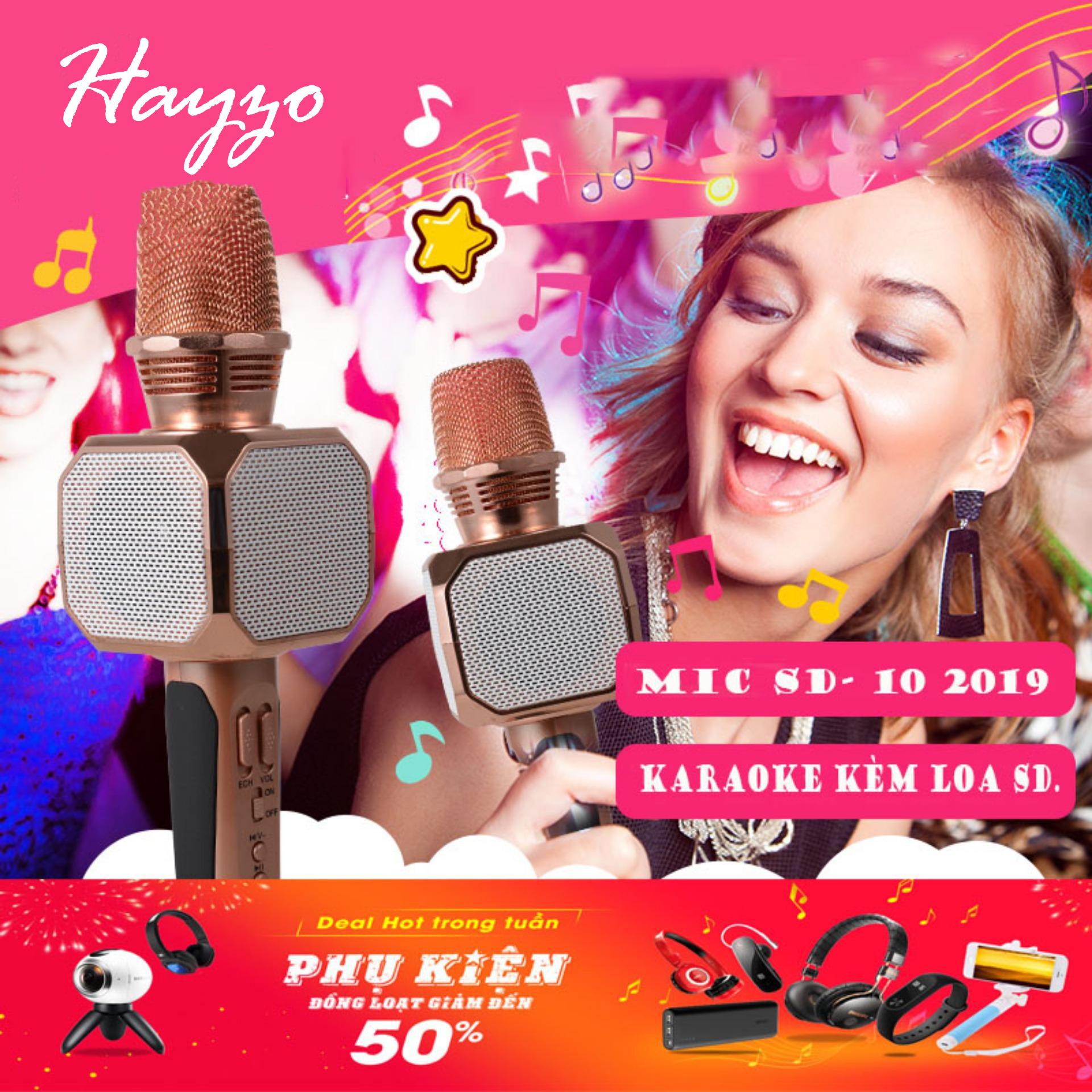Micro karaoke Bluetooth thế hệ mới 2019 kiêm loa SD10 - mic hat karaoke trên điện thoại - micro thu âm - Micro karaoke tích - Loa Bluetooth USB - Micro kèm loa Bluetooth Karaoke SD-10 Micro karaoke bluetooth .