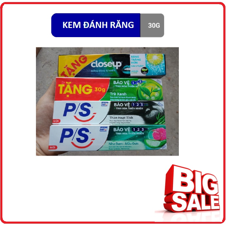 Kem Đánh Răng Cây 30G Các Loại ( Hàng Khuyến Mãi )