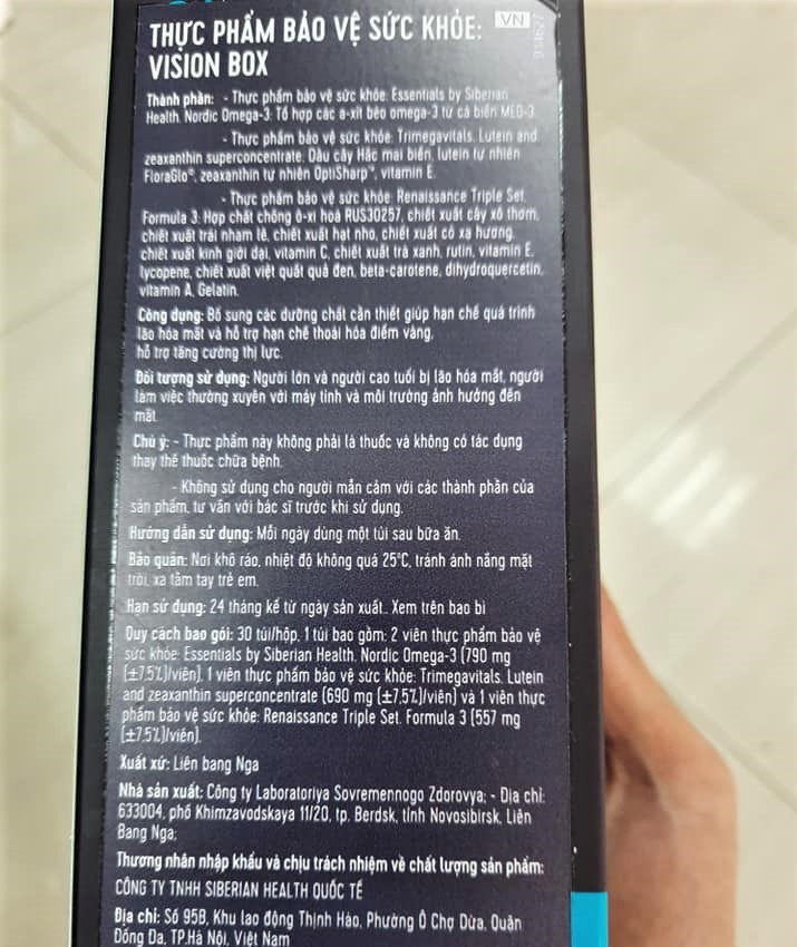 VISION BOX - Cho đôi mắt mạnh khỏe - Siberian Shop