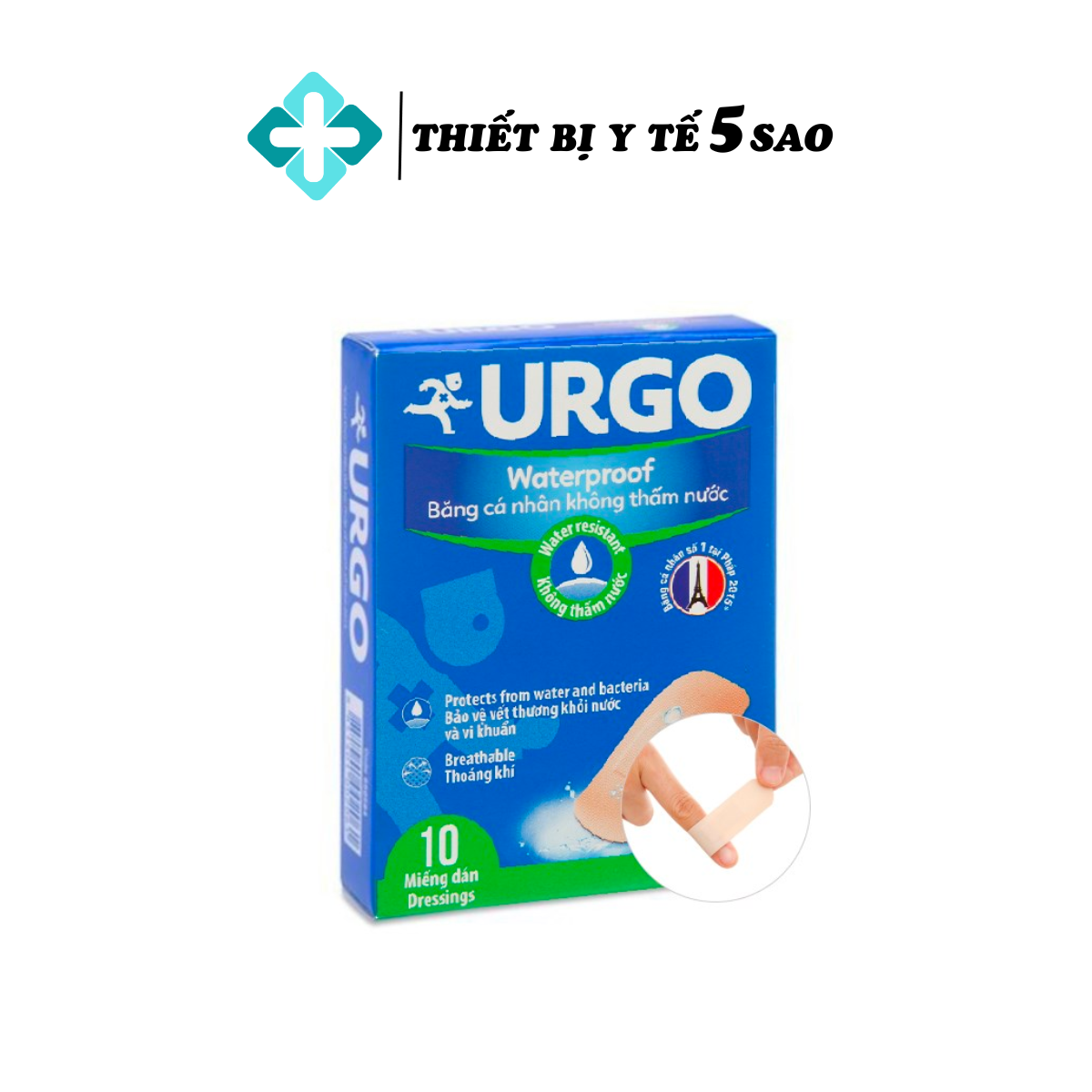 Băng cá nhân không thâm nước Urgo Waterproof