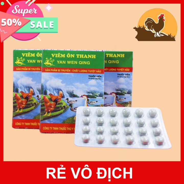 Viêm ôn thanh dạng bột dành cho gà đá 1 lốc 25 hộp