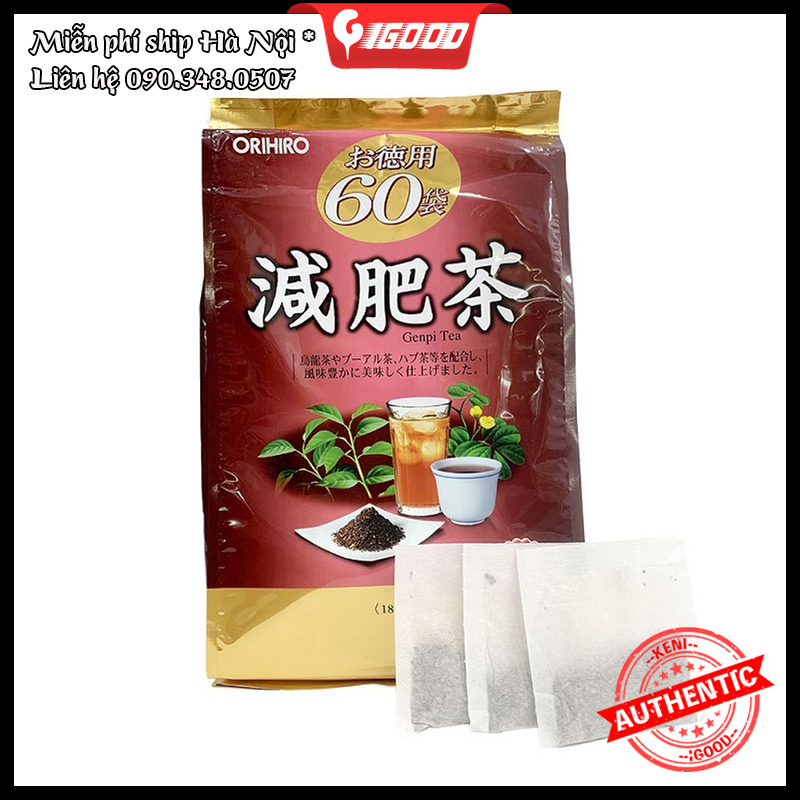 IGOOD - Trà Giảm Mỡ Bụng Orihiro Genpi Tea 60 gói/túi