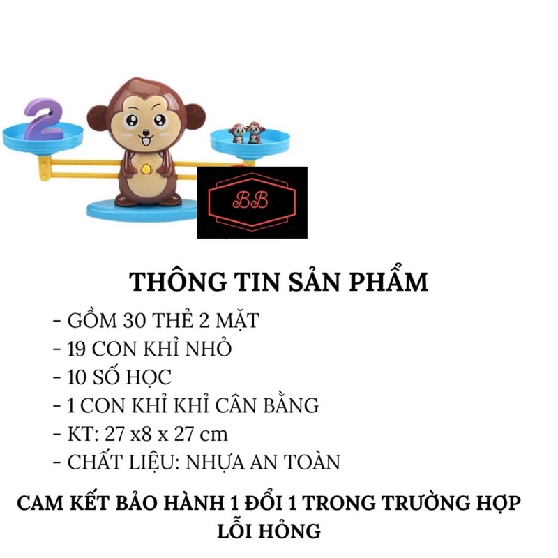 Bộ Cân Khỉ Toán Học Thăng Bằng Cho Bé