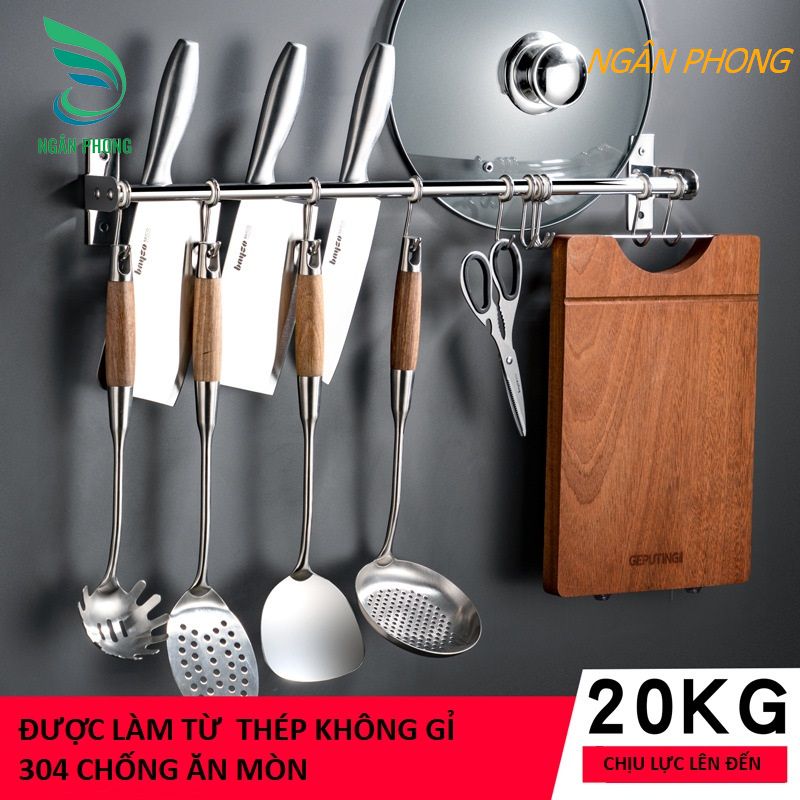 [HCM]KỆ TREO ĐỒ BẾP INOX 304