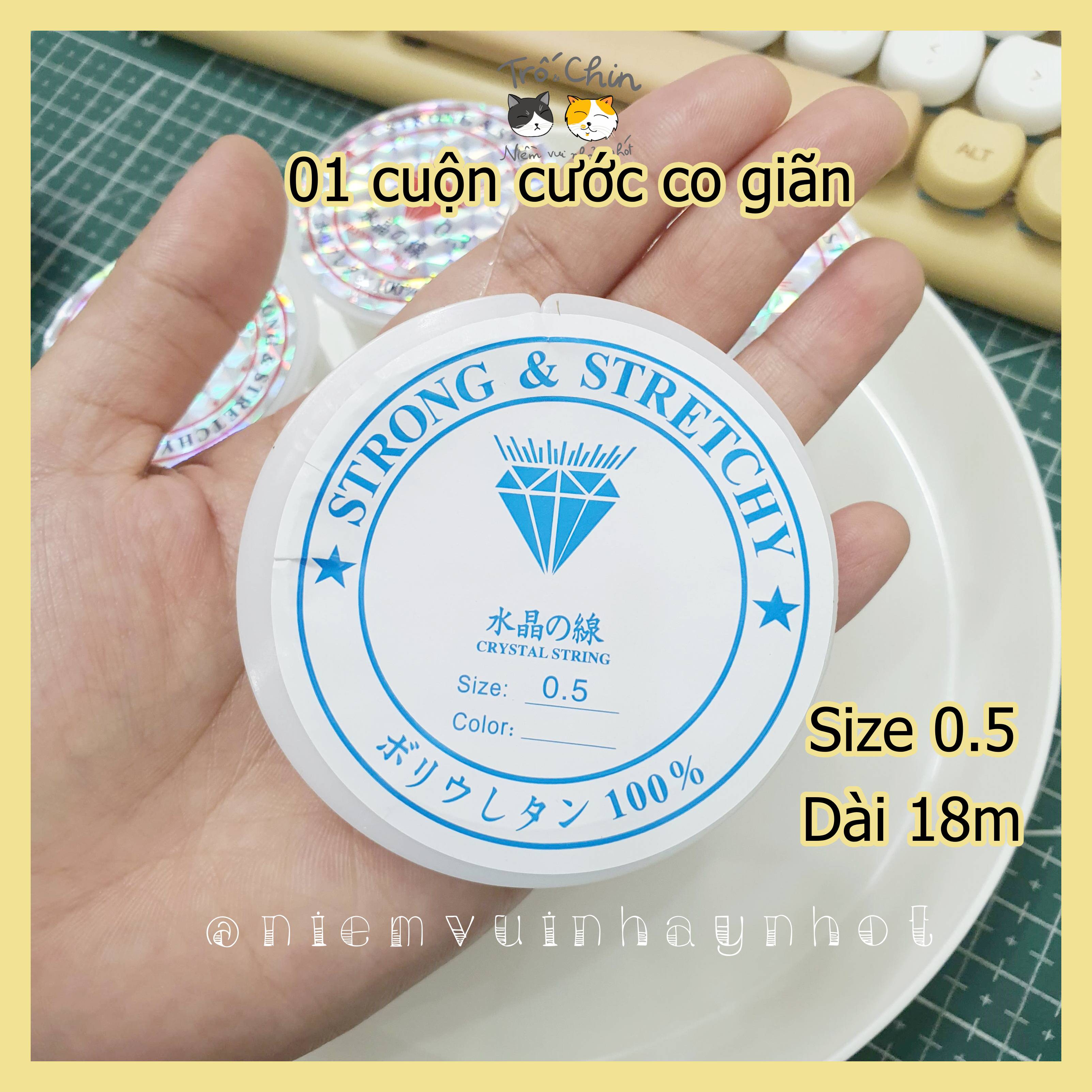 Cuộn cước co giãn và không co giãn để làm thủ công