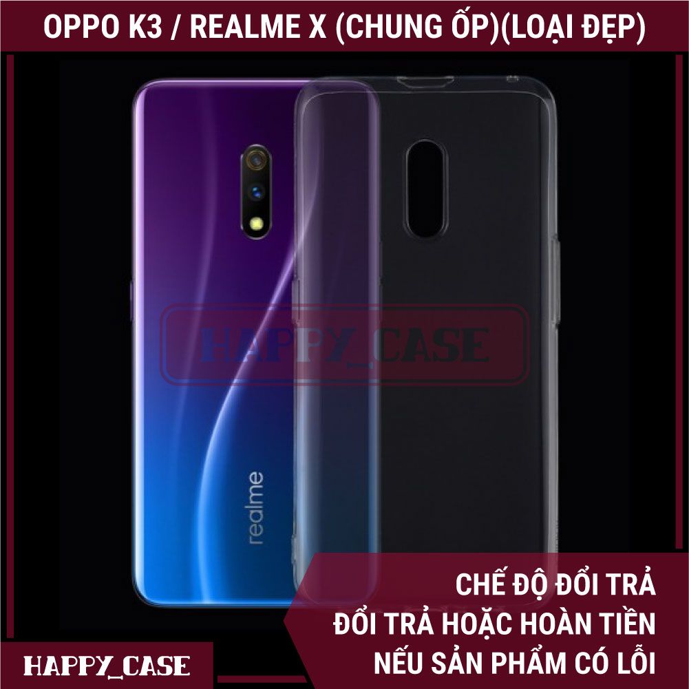 Ốp Lưng Điện Thoại Oppo K3 / Realme X (Chung Ốp Lưng)(Loại Đẹp) Thin Transparent Silicon