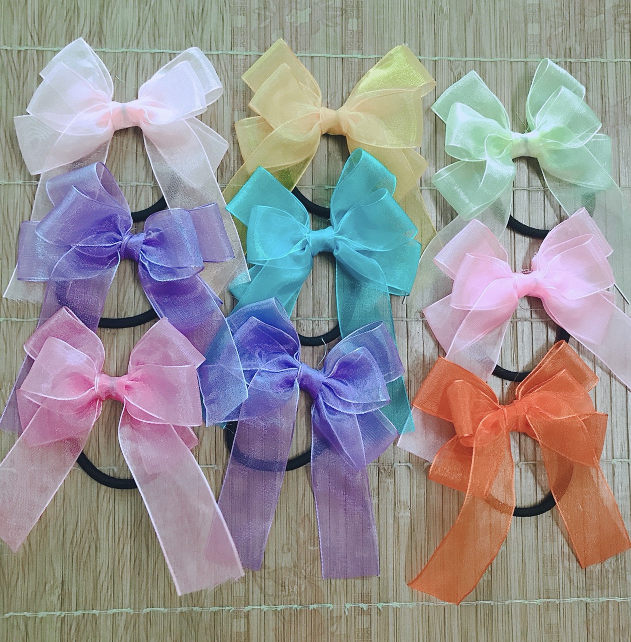 Sỉ 10 dây cột tóc nơ voan xinh yêu