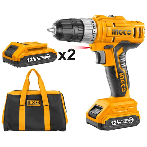 Máy khoan pin dùng pin Lithum 12V Ingco CDLI1222 (2 pin + 1 sạc)
