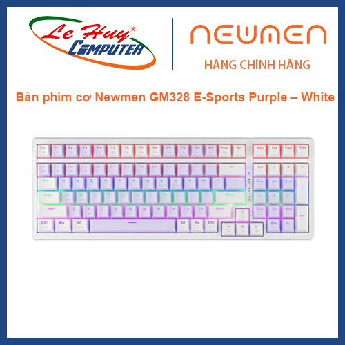 Bàn phím cơ newmen gm328 e-sports purple – white