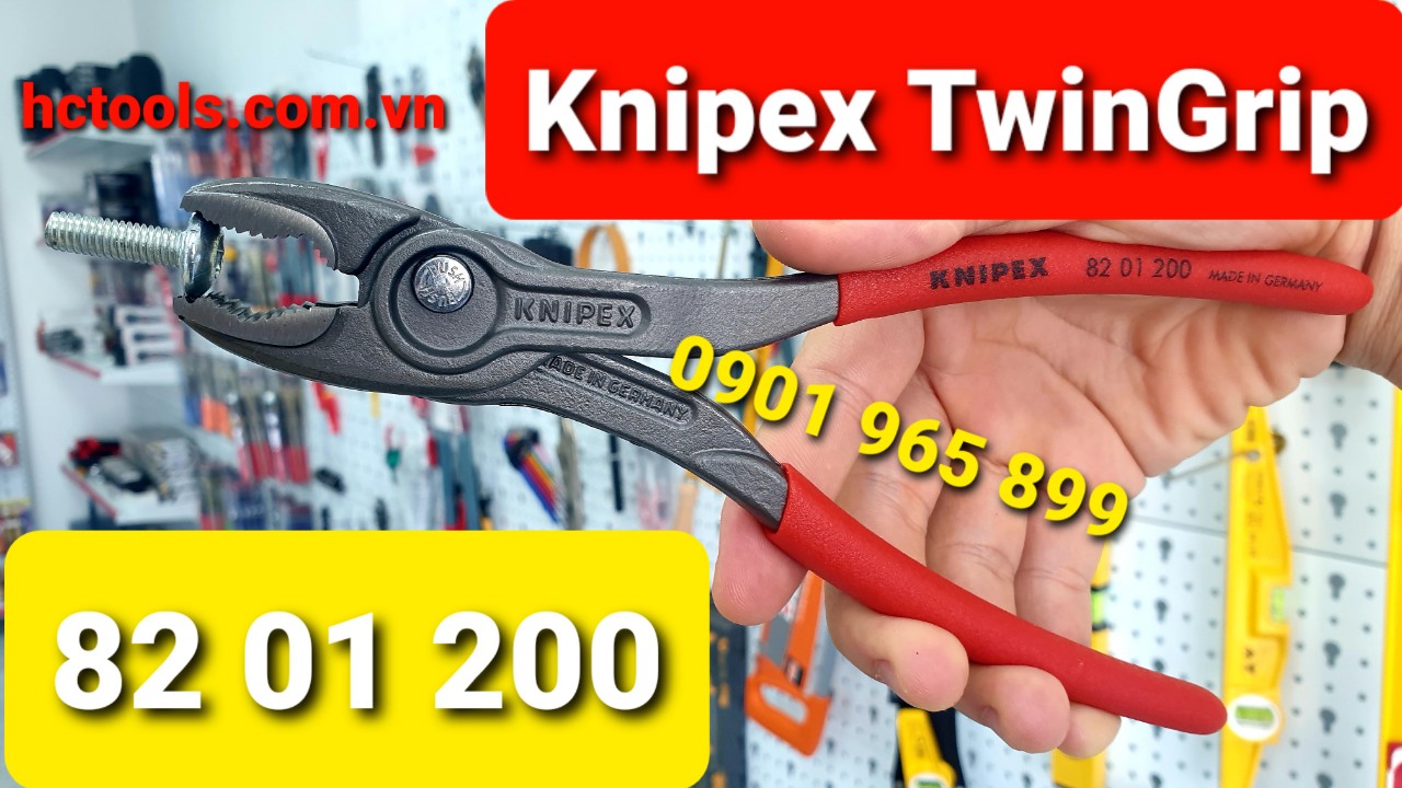 Kìm mở ốc Knipex TwinGrip 82 01 200 Made in Germany