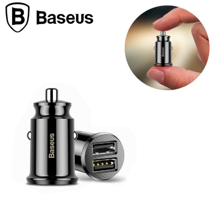 Tẩu sạc ô tô, xe hơi, nhãn hiệu baseus ccall-ml01 dùng cho điện áp 12v - 24v, dòng ra 3.1a