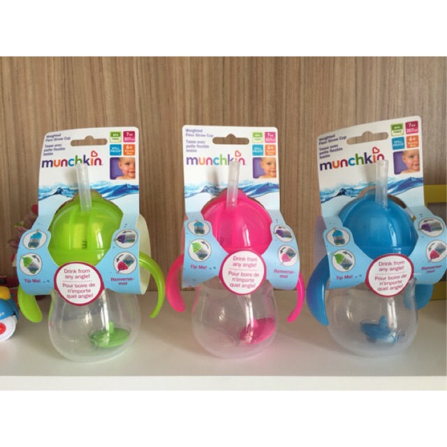 [HCM]Bình Uống Nước Có Ống Hút Munchkin 200Ml ( Chống Đổ)