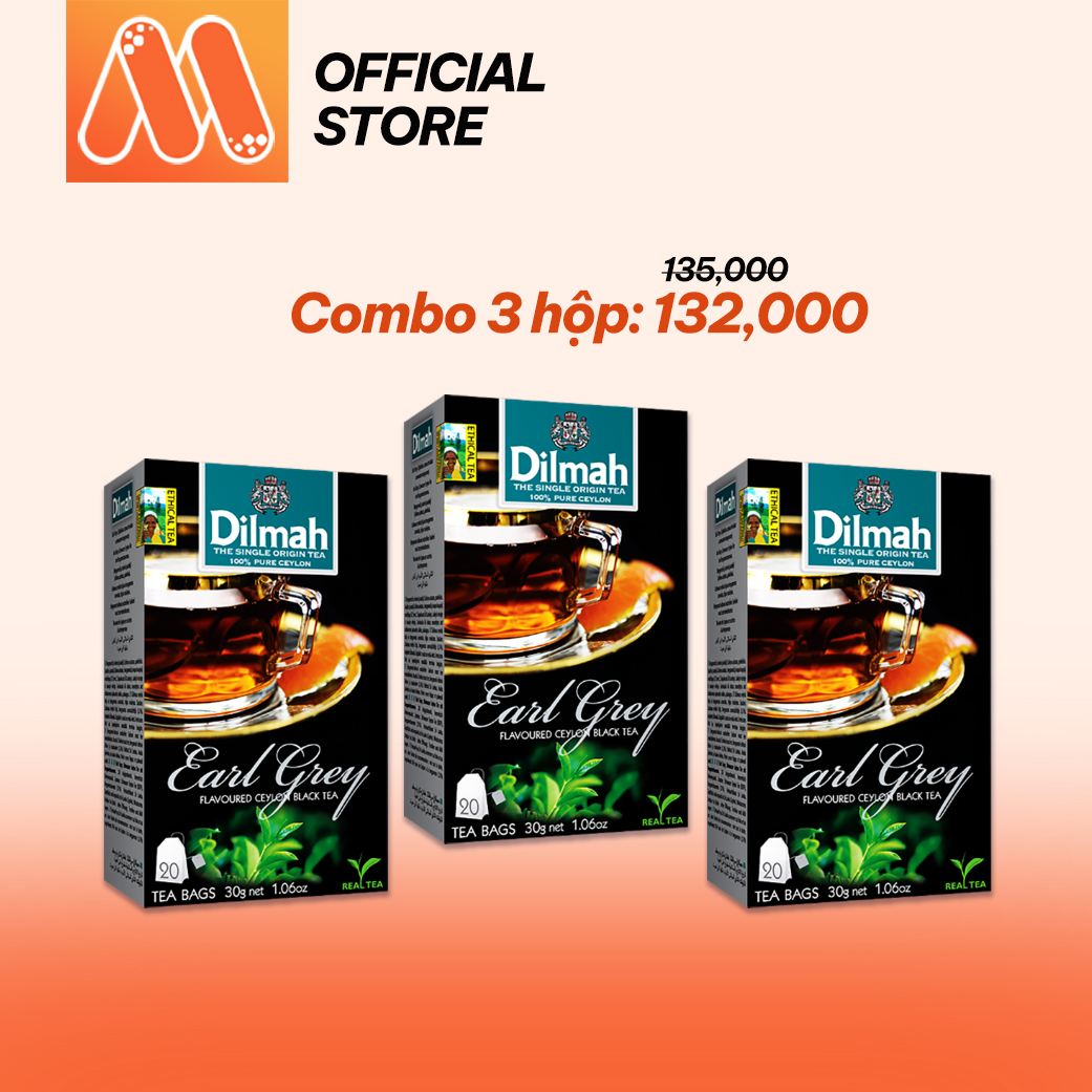 Combo 3 hộp Trà Dilmah Vị Bá Tước - Earl Grey 30g