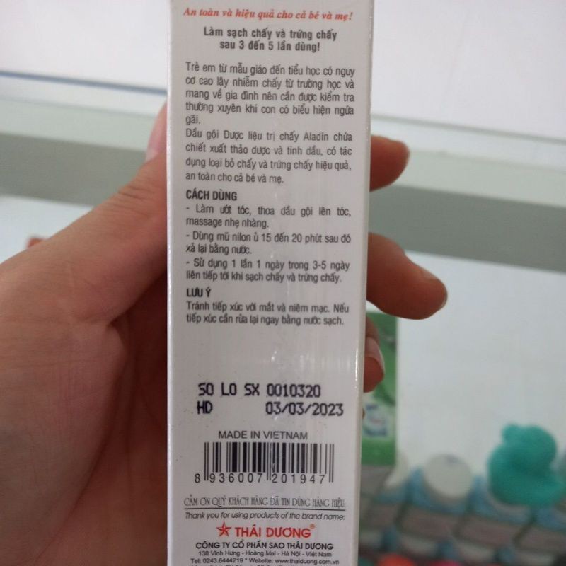 [HCM]dầu gội chấy ALADIN dược liệu