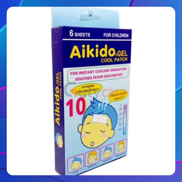 MIẾNG DÁN HẠ SỐT NHANH AIKIDO GEL COOL PATCH (Hộp 6 miếng)
