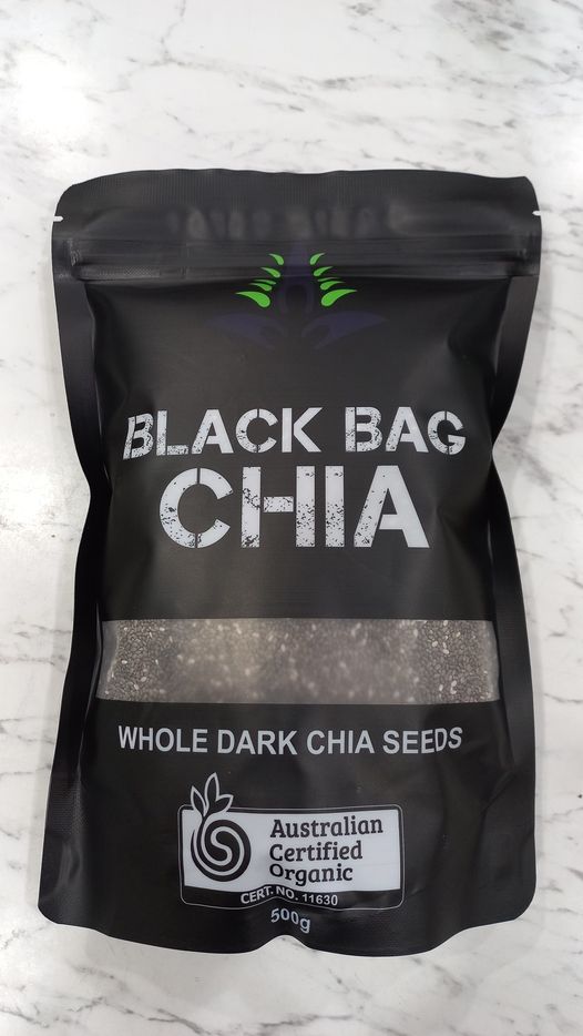 Hạt chia úc black bag chia whole dark chia seeds 500g-expiry date:2025.