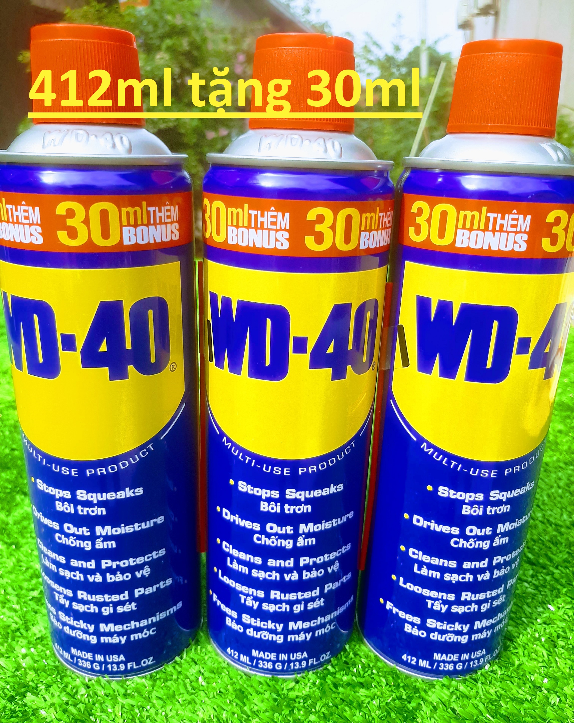 [ WD40 412ml ] Chai Xịt Bôi Trơn Chống Rỉ Làm Sạch Và Chống Ẩm Đa Năng WD40