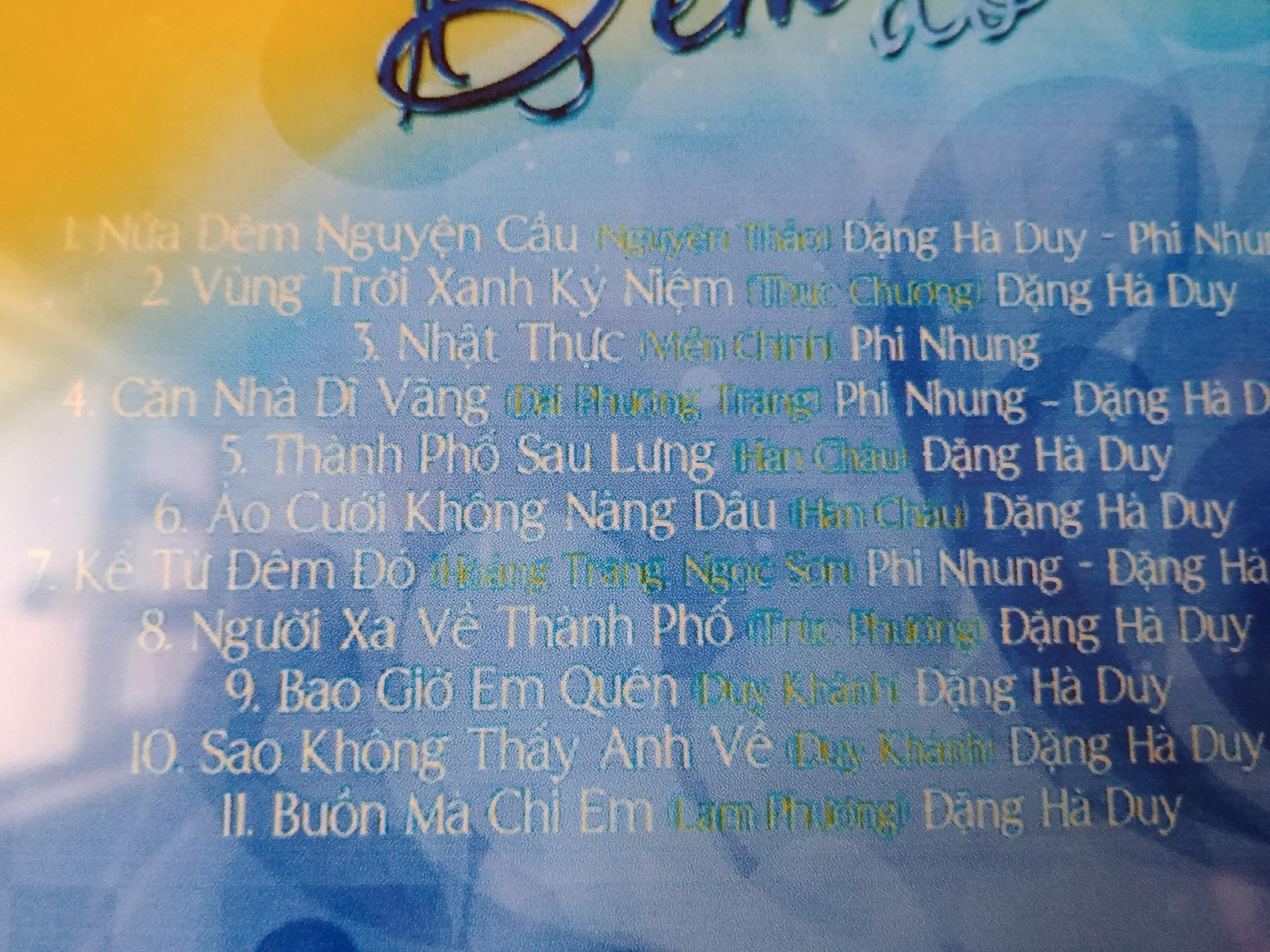 [HCM]CD Kể Từ Đêm Đó - Phi Nhung & Đặng Hà Huy