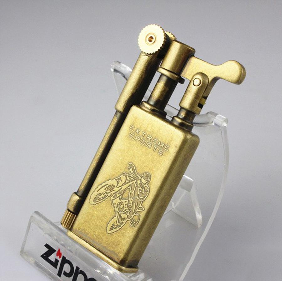 Hộp Quẹt Bật Lửa Xăng Đá Kiểu Cổ JiFeng 005B Dùng Xăng Đá Zippo