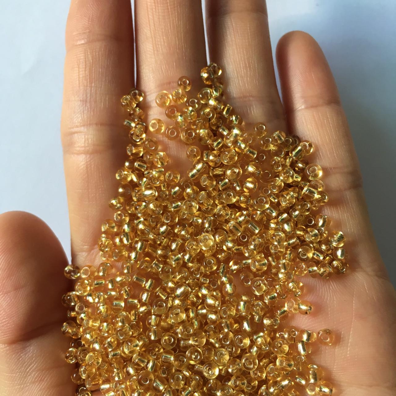 Gói 10g cườm cát màu vàng kim