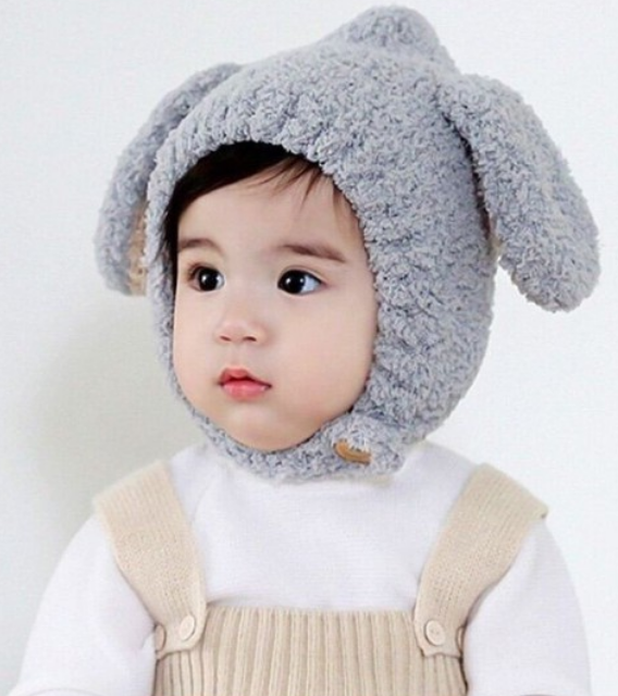 [Ảnh Thật] Mũ Len Lông Cừu Cài Cúc Cao Cấp Cho Bé