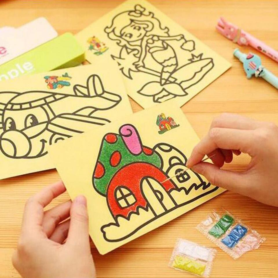 Tranh Cát Cho Bé Nhiều Hình (Combo 10 Cái)