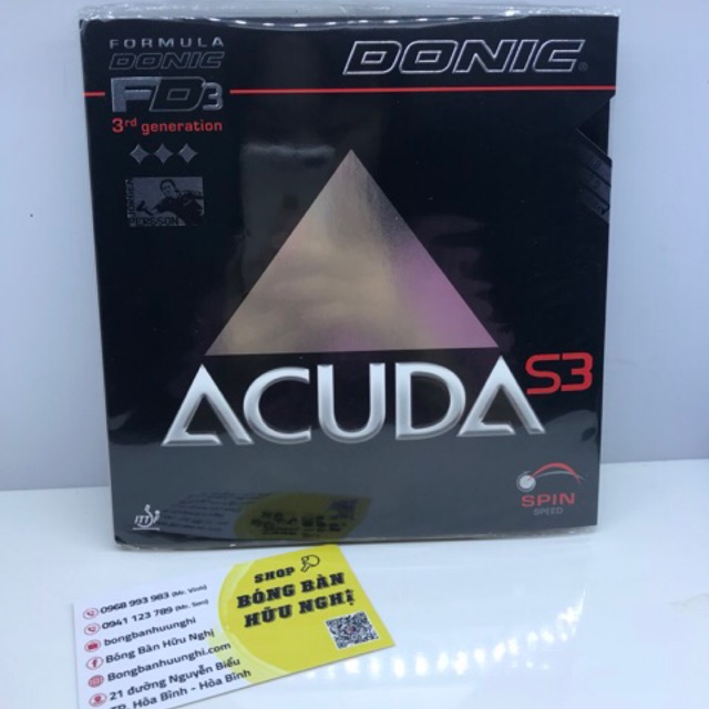 Mặt Vợt Bóng Bàn DONIC Acuda S1 S2 S3 Speed Spin và ConTrol