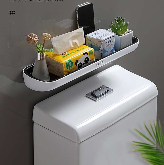 Kệ để đồ nhà tắm không có móc treo khăn ecoco E1923