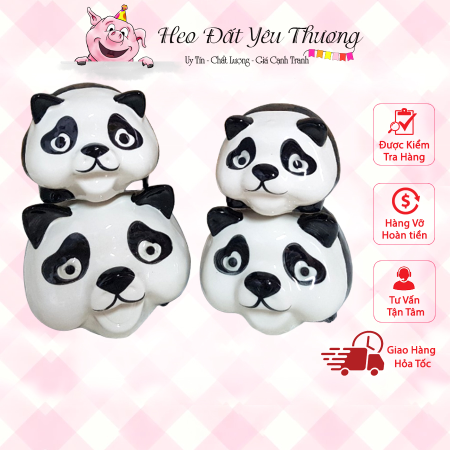 Gấu trúc tiết kiệm - gốm sứ cao cấp