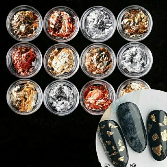 Giấy Nhũn Vàng Bạc Set 12 Ô