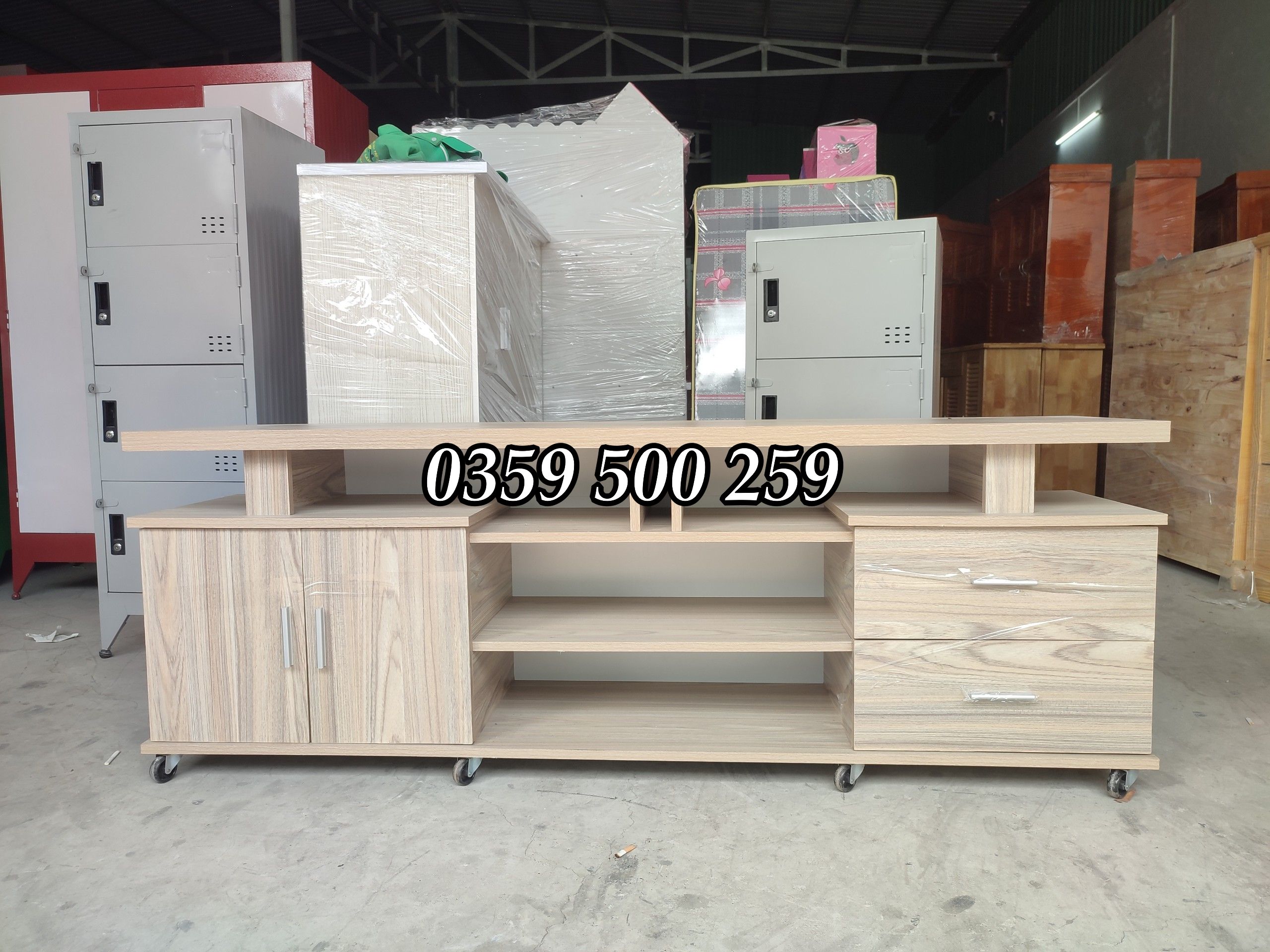 kệ tivi gỗ mdf phủ melamine chồng trầy