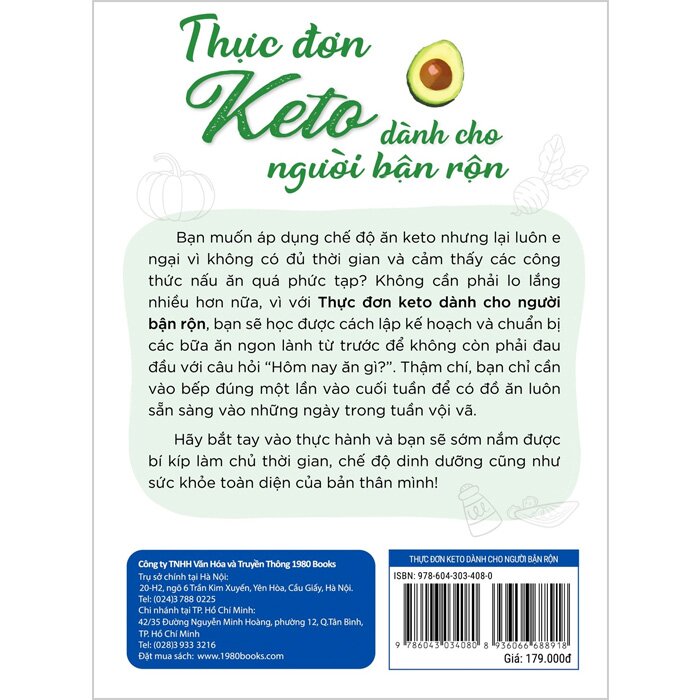 Sách - Thực Đơn Keto Dành Cho Người Bận Rộn