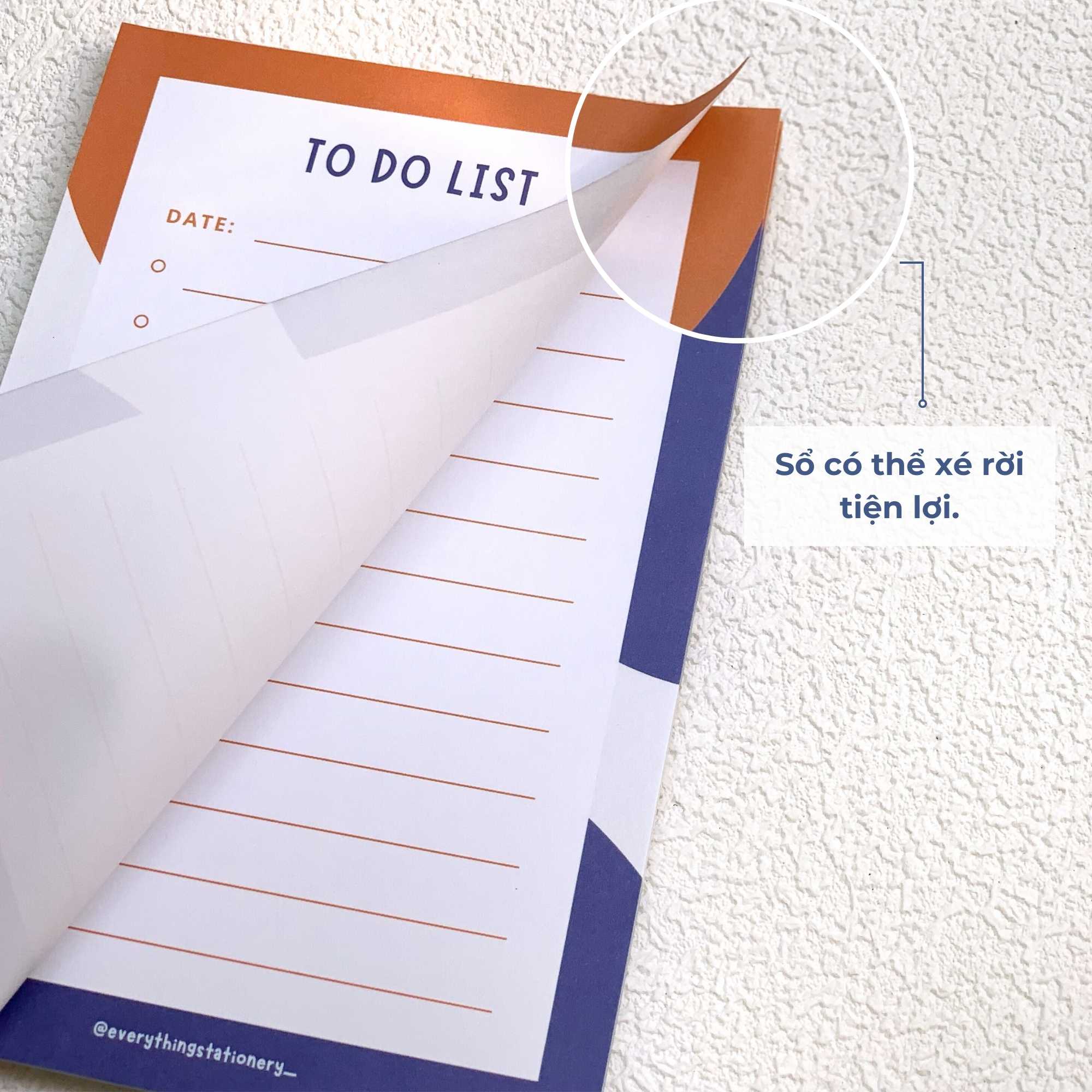 Tập Giấy Ghi Chú Thiết Kế Tối Giản - To Do List | Everything Stationery