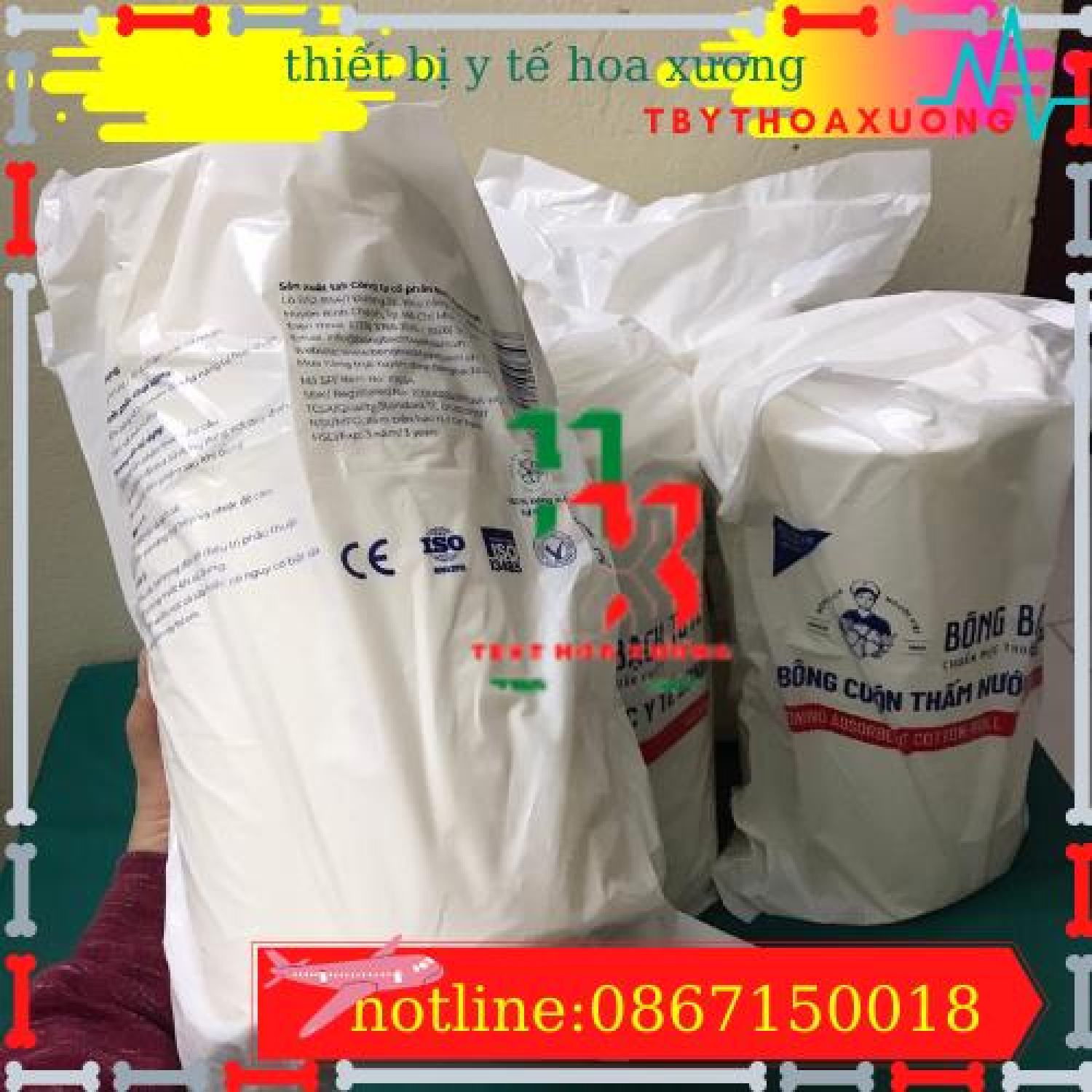 Bông Cuộn 1kg Bông Y Tế Bạch Tuyết