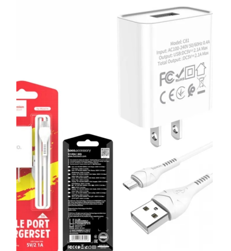 Bộ sạc Hoco C81 cổng Micro SS