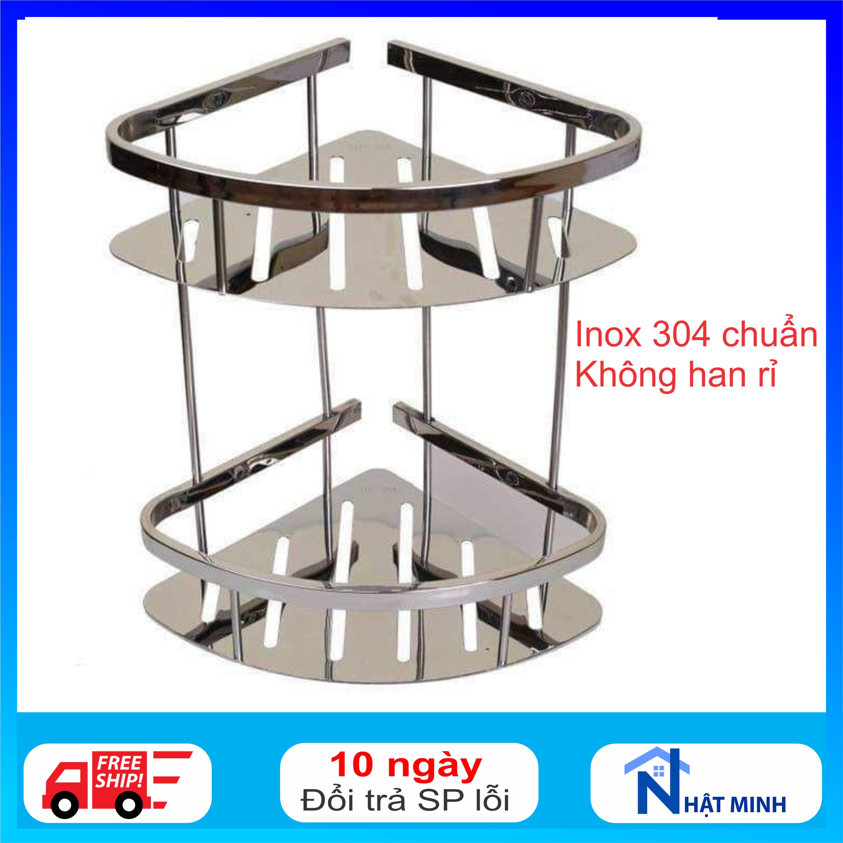 Kệ góc nhà tắm inox 304 cao cấp