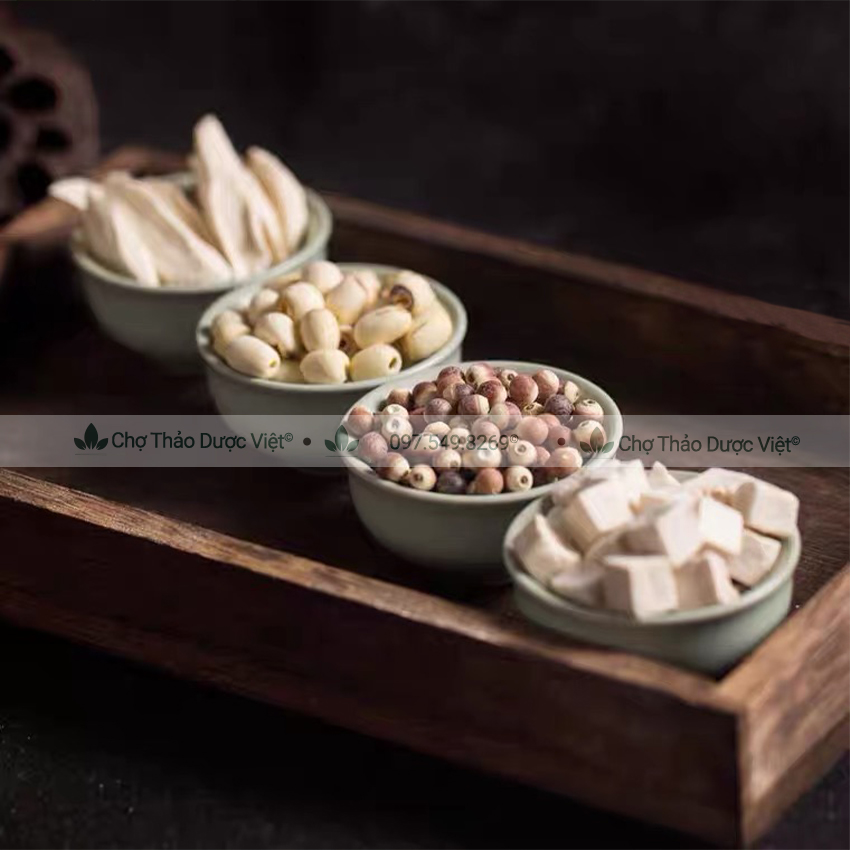 Canh tứ thần (Hạt sen, y dĩ, bạch linh, khiếm thực, hoài sơn) - Chợ Thảo Dược Việt