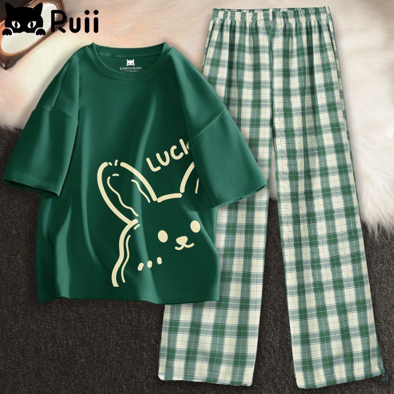 Sét áo kèm quần kẻ xanh mới siêu cute