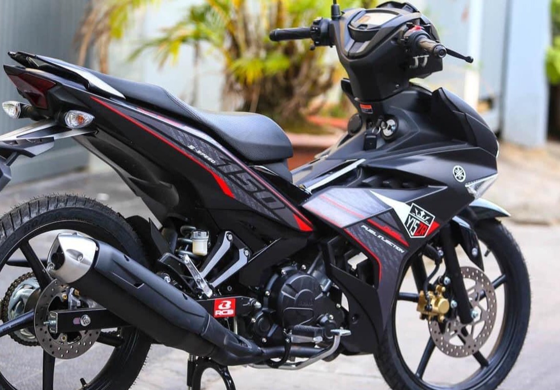 Tem rời ex 150 y15zr dán xe đen nhám - tem chuẩn hình