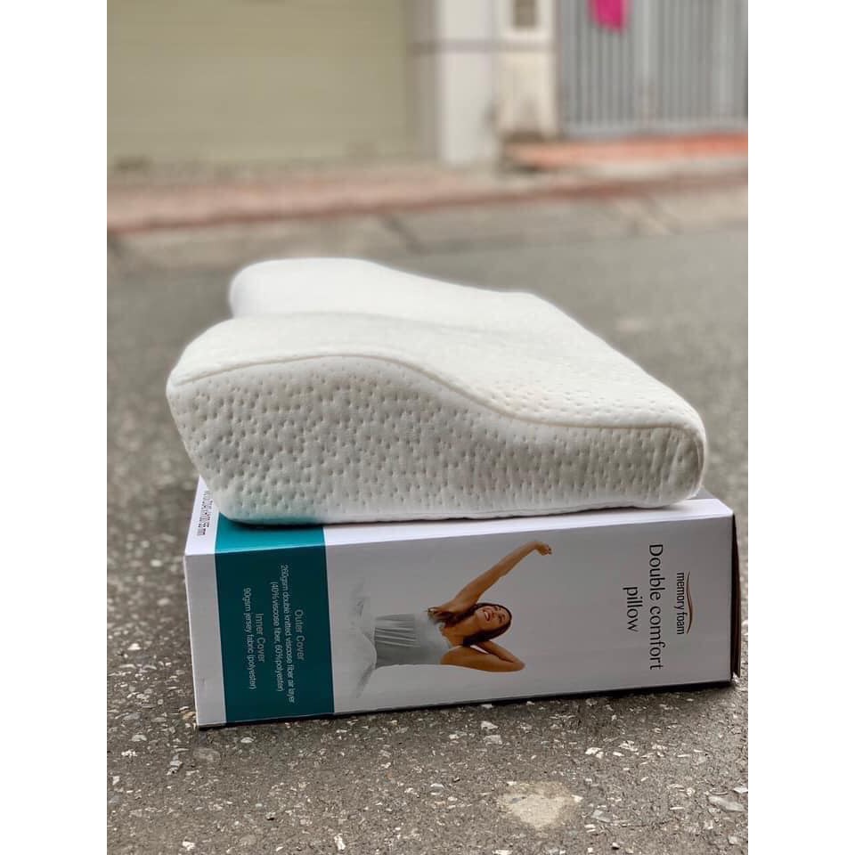 gối cong memory foam 50d lock&lock hlw114