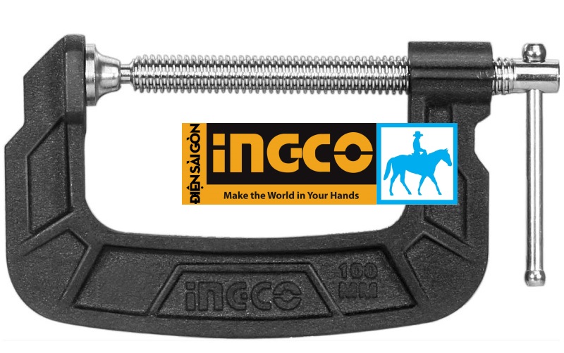 Cảo chữ c 4inch 100mm ingco hgc0104