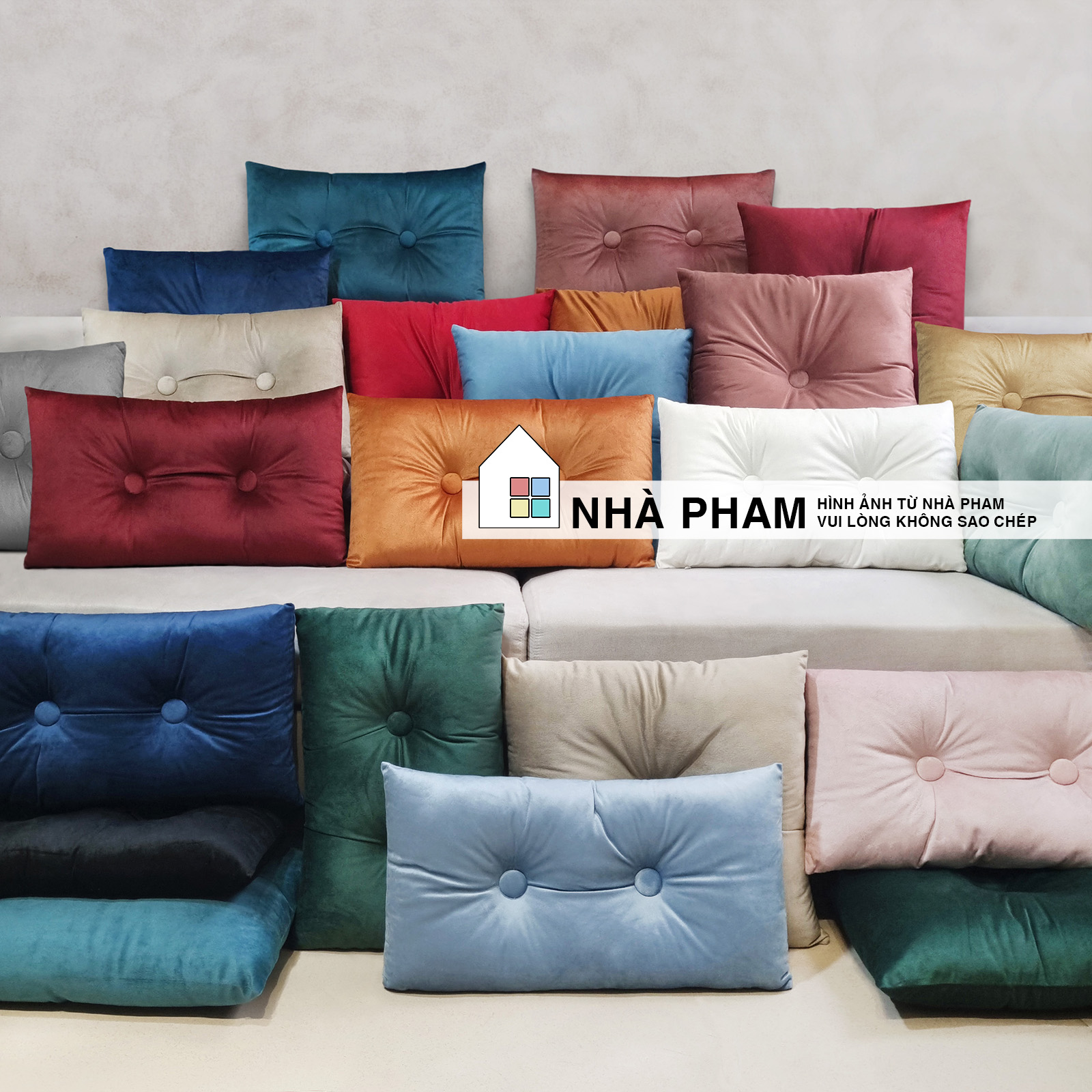 Gối Sofa Trang Trí SMILE PHAM (45cmx45cm)