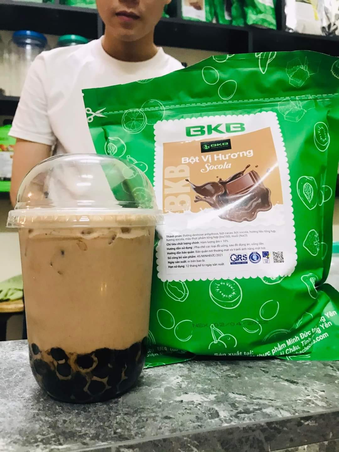 Bột vị Socola BKB pha trà sữa túi 1kg