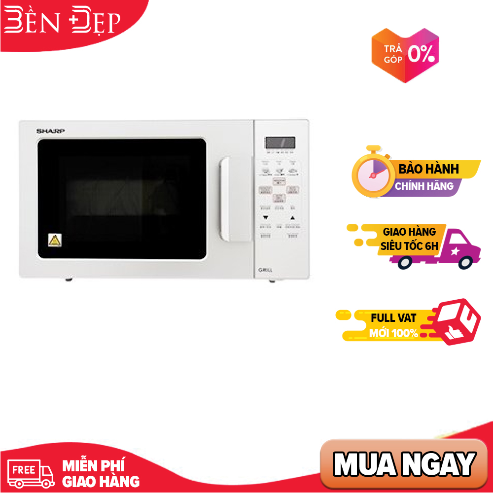 Lò vi sóng Sharp R-678VN(W) 20 lít có nướng Thái Lan (Giá áp dụng giao tại HN, HCM& các tỉnh liên hệ shop)