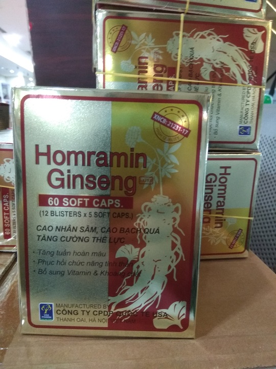 Viên uống bổ sung vitamin và khoáng chất,tăng cường sức khỏe Homramin Ginseng